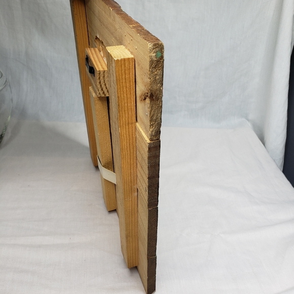 Rustic Love Abundantly Sign Wood Boards Wall Hanger/ Table Kick Stand 12 x 12 In - Picture 2 of 3